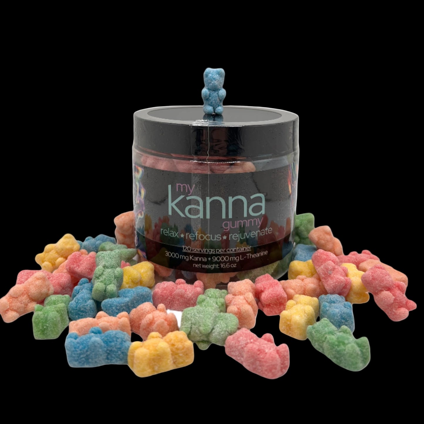 MyKanna Gummy - 120 count "Big Boy" Sugar Coated - MyKanna.com